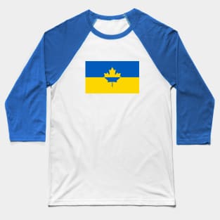 Ukraine / Canada Flag Mashup Baseball T-Shirt